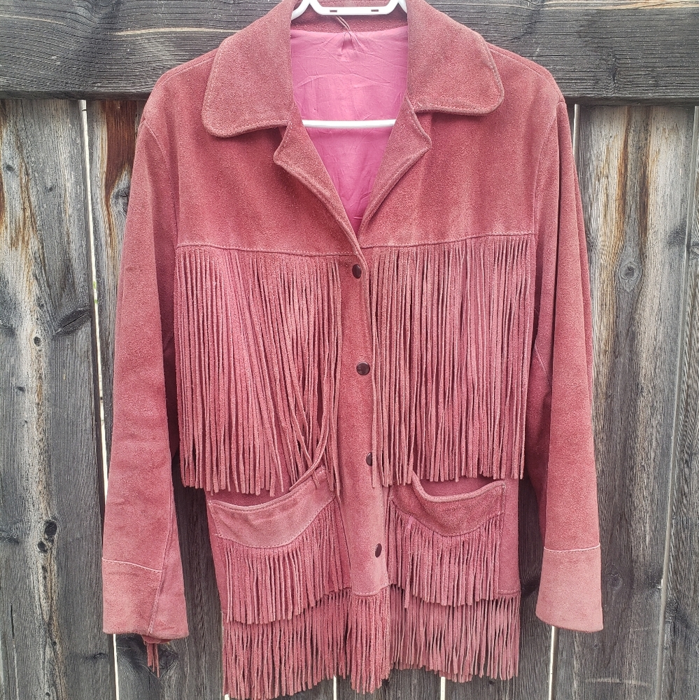 Vintage Suede Fringed Jacket
